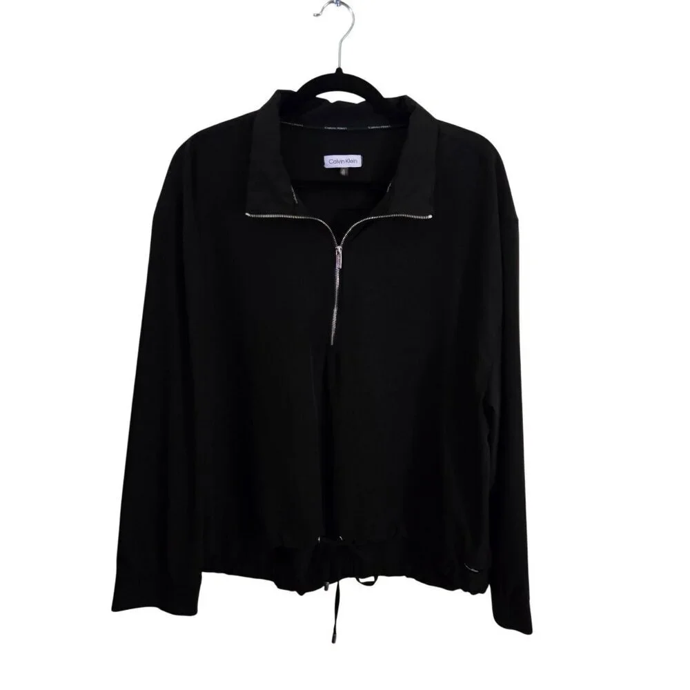 Calvin Klein Black Performance 1/2 Zip Jacket Closet Staple All Season Size XL